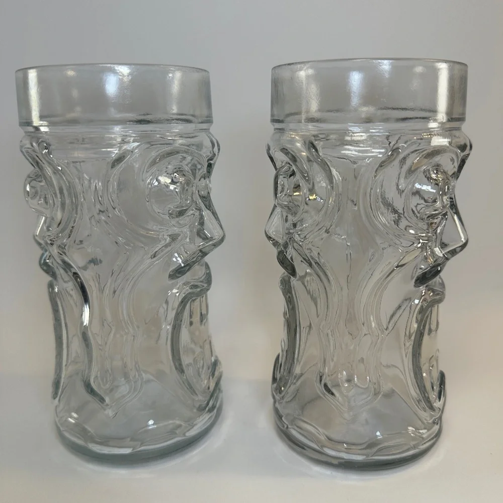 VTG‎ Anchor Hocking Screamin’ Tiki Glass 16 oz. - Set of 2